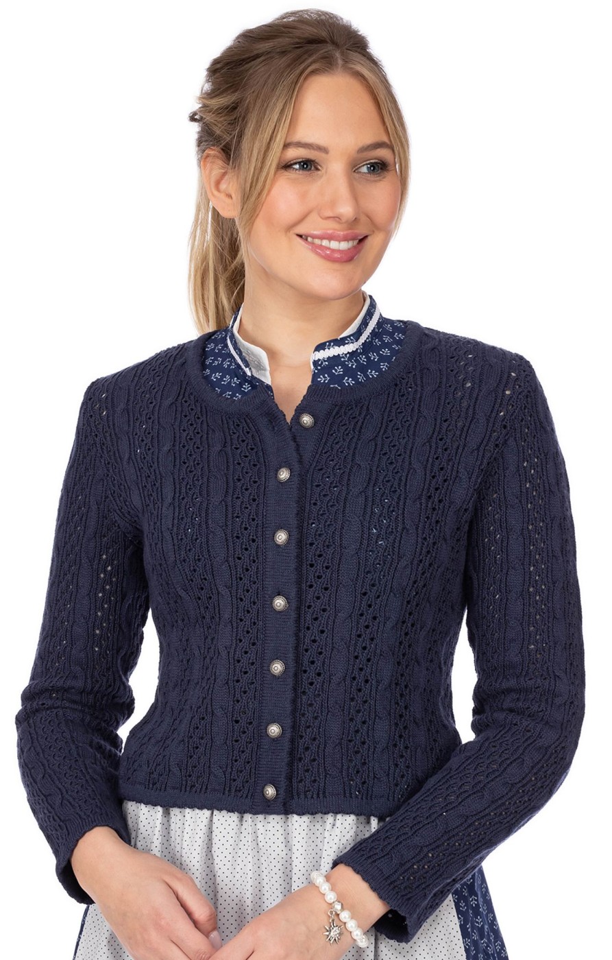 Damen OS-Trachten | Os-Trachten Strickjacke Neustadt Marine