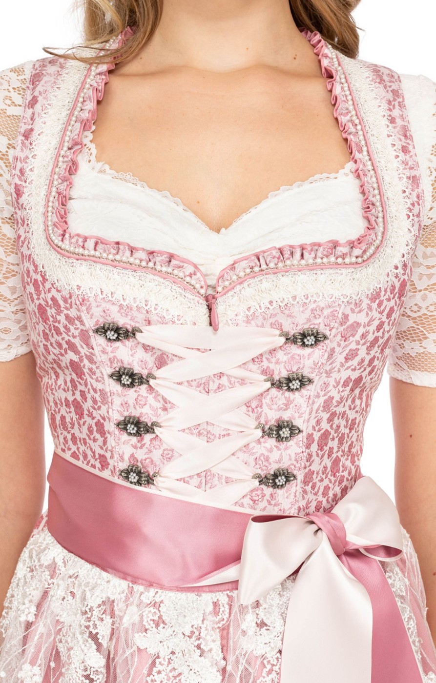 Damen Krüger Dirndl | Kruger Dirndl Mini Dirndl 2Tlg. 50Cm 414165-050-33 Rose