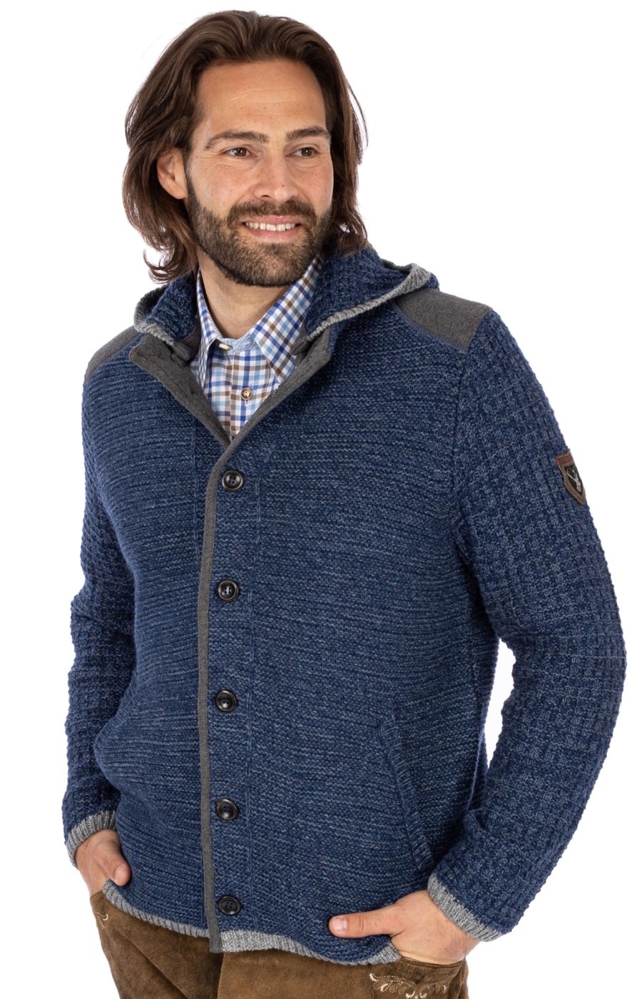 Herren Spieth & Wensky | Spieth & Wensky Strickjacke Nabor Blau-Mix