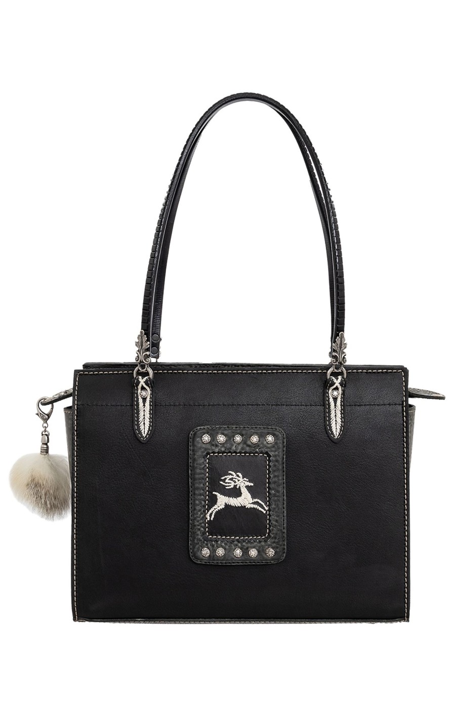 Damen Sima | Sima Tasche 214-2935 Schwarz Mit Applikationen