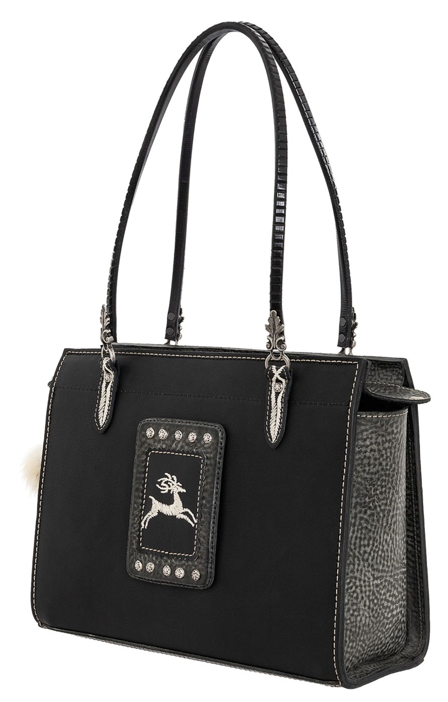 Damen Sima | Sima Tasche 214-2935 Schwarz Mit Applikationen