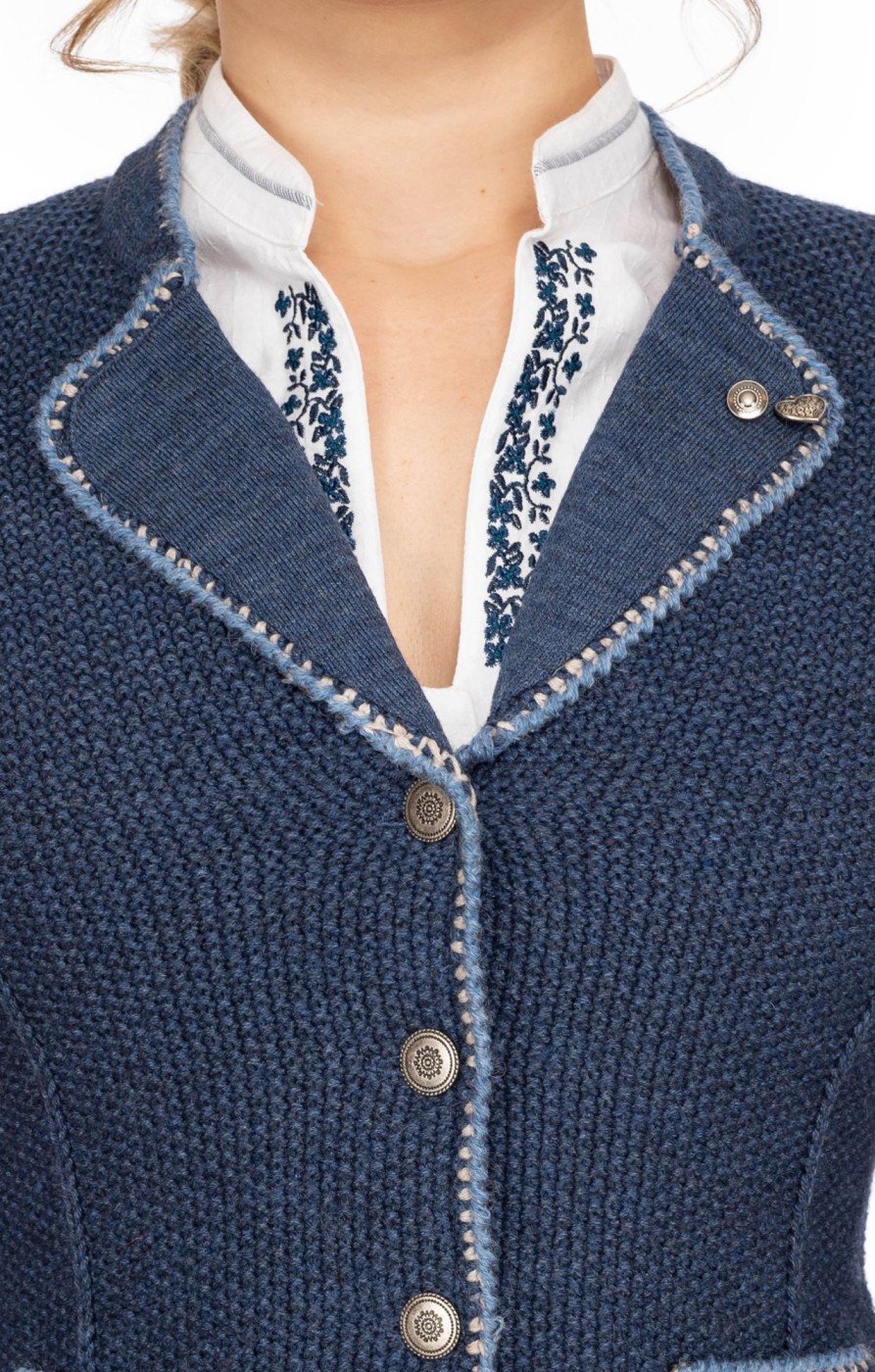 Damen Spieth & Wensky | Spieth & Wensky Strickjacke Aileen Jeansblau