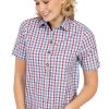 Damen OS-Trachten | Os-Trachten Bluse Fehrenbach Rot Blau