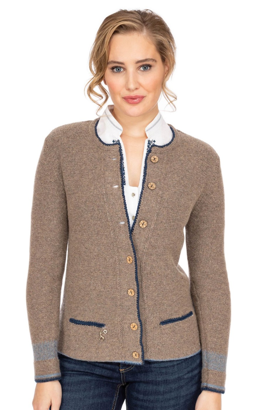 Damen Spieth & Wensky | Spieth & Wensky Strickjacke Aura Nuss