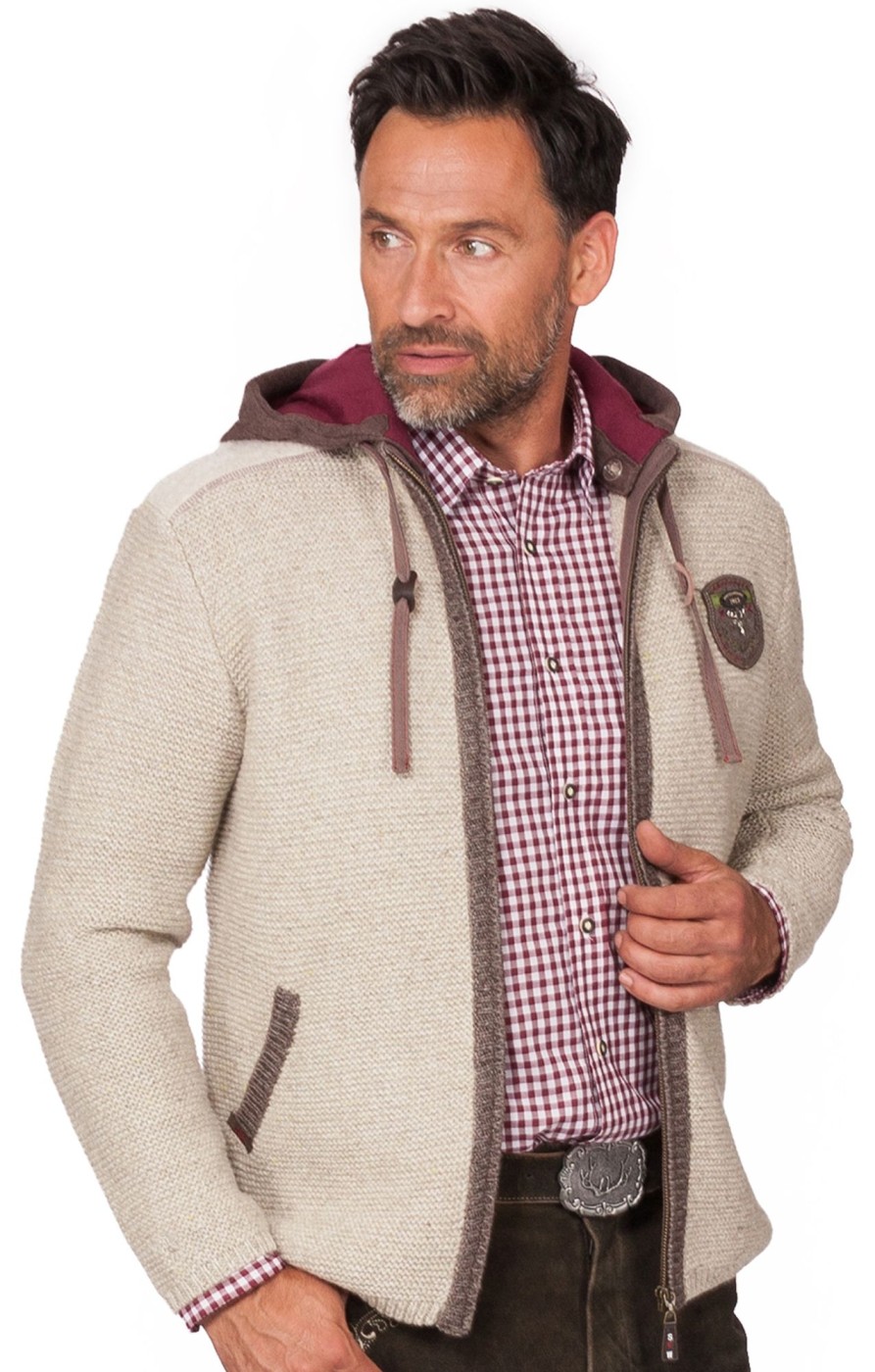 Herren Spieth & Wensky | Spieth & Wensky Trachten Strickjacke Dakar Natur