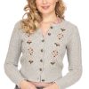 Damen Krüger Dirndl | Kruger Dirndl Strickjacke Jolina Hellgrau