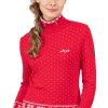 Damen Almgwand | Almgwand Pullover Aueneralm Rot Weis