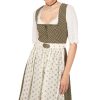 Damen Marjo | Marjo Midi Dirndl 2Tlg. 68Cm Isolde Gruencreme