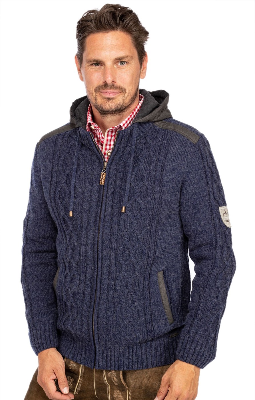 Herren Maddox | Maddox Strickjacke Waidsee Blau