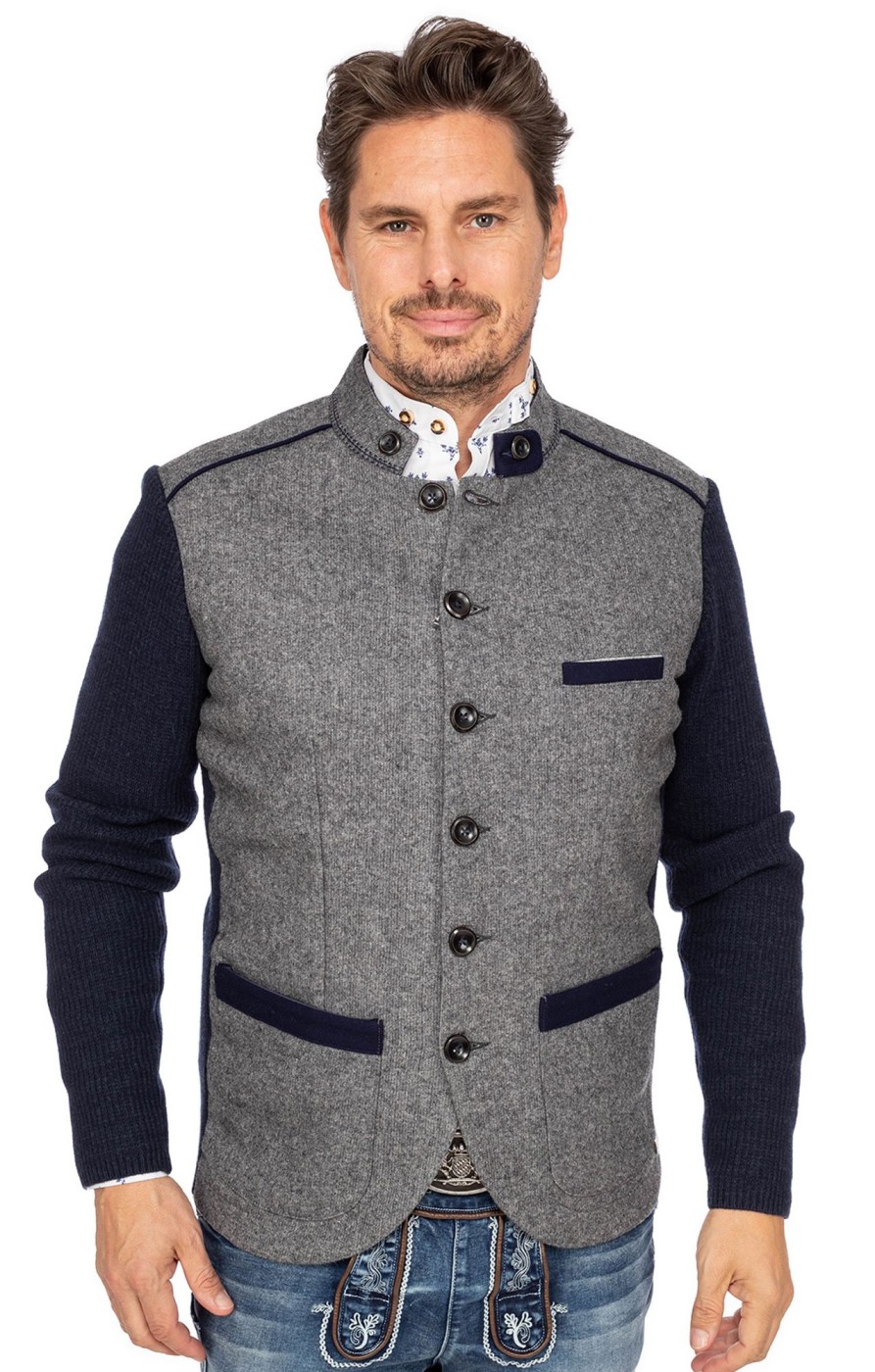 Herren Spieth & Wensky | Spieth & Wensky Jacke Alan Grau Blau