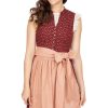 Damen Marjo | Marjo Mini Dirndl 2Tlg. 58Cm Miriam Rost Rot