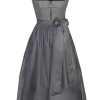 Damen Marjo | Marjo Midi Dirndl 2Tlg. 75Cm Gusta Felsgrau