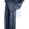 Accessoires Purset | Purset Pashmina Ha621-56 Dark Blue