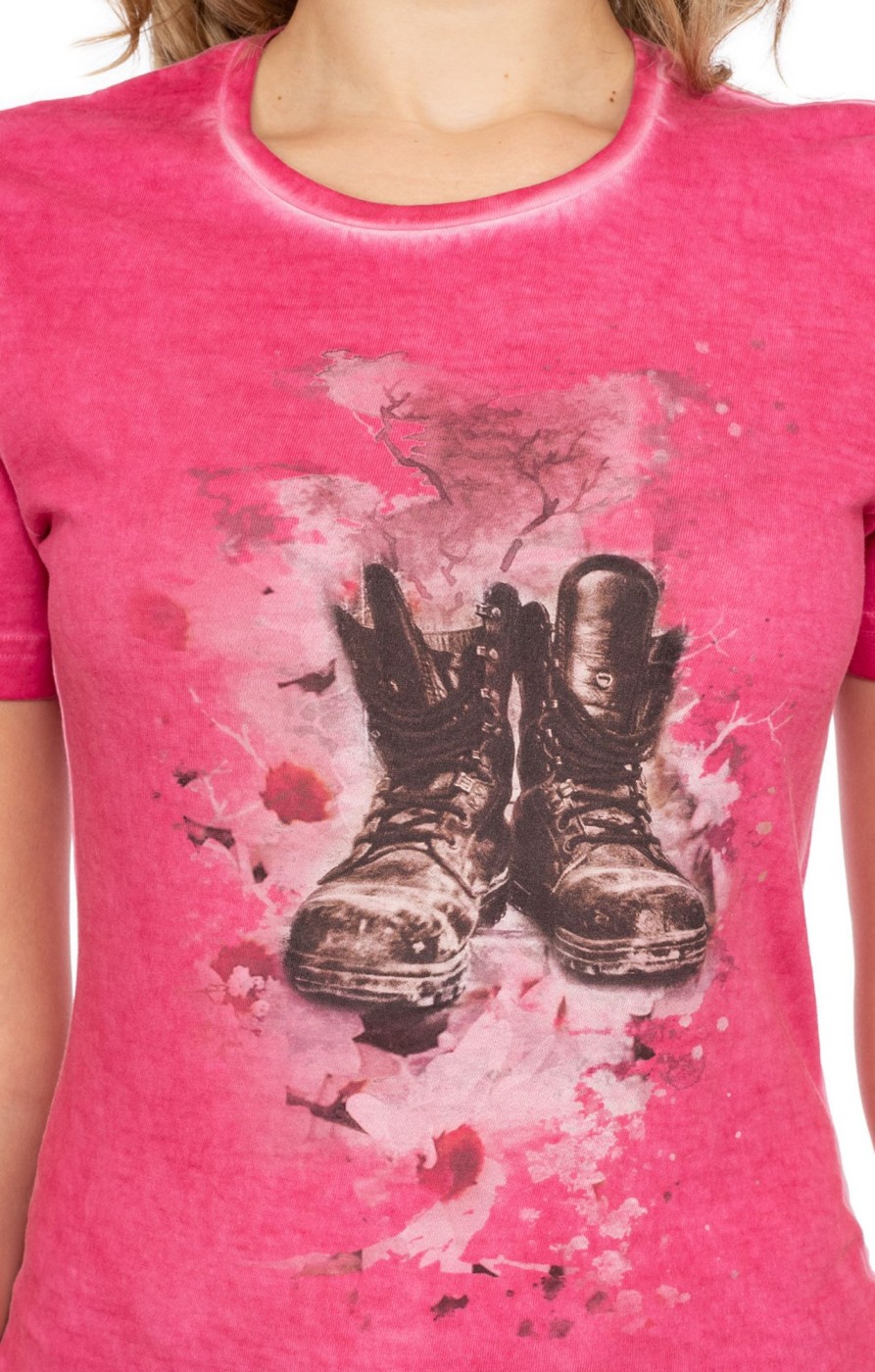 Damen Almgwand | Almgwand T-Shirt Brunnenbergalm Pink