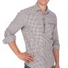 Herren Gipfelstürmer | Gipfelsturmer Hemd 420001-4270-69 Dunkelbraun (Regular Fit)