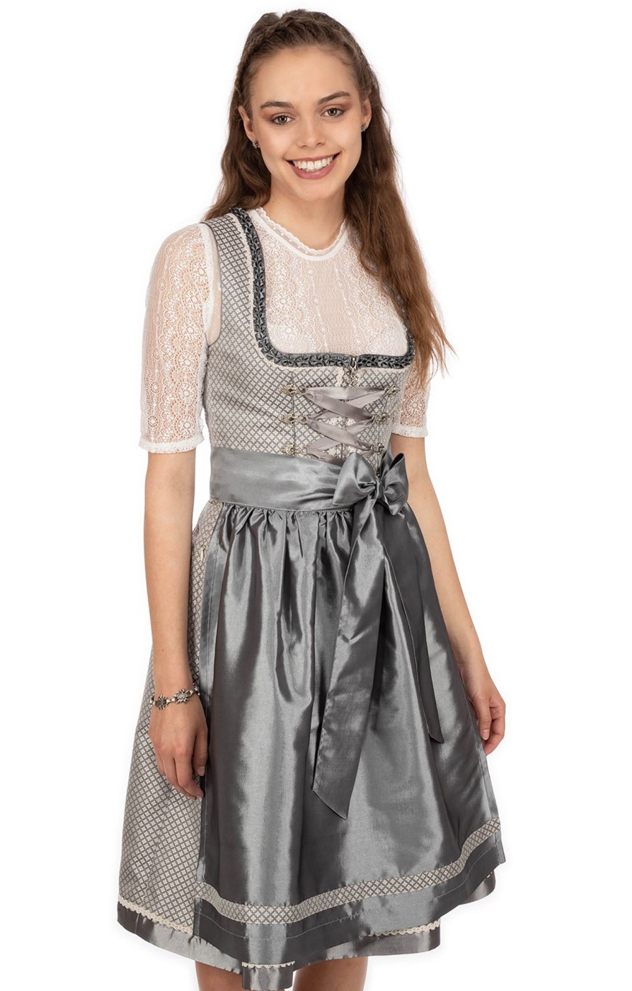 Damen Marjo | Marjo Mini Dirndl 2Tlg. 55Cm Moni Stein