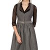 Damen Marjo | Marjo Midi Dirndl 2Tlg. 75Cm Olga Anthrazit