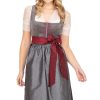 Damen Spieth & Wensky | Spieth & Wensky Midi Dirndl 2Tlg. 70Cm Astrid Grau