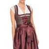 Damen Marjo | Marjo Mini Dirndl 2Tlg. 58Cm Kathe Burgund Gold