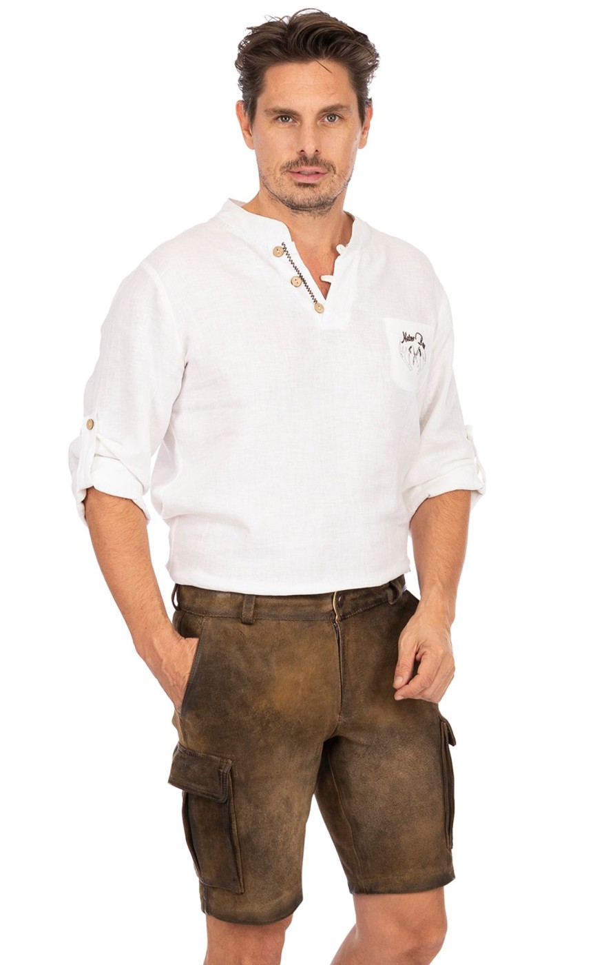 Herren Maddox | Maddox Lederhose Kurz Cargo Antik Ziller