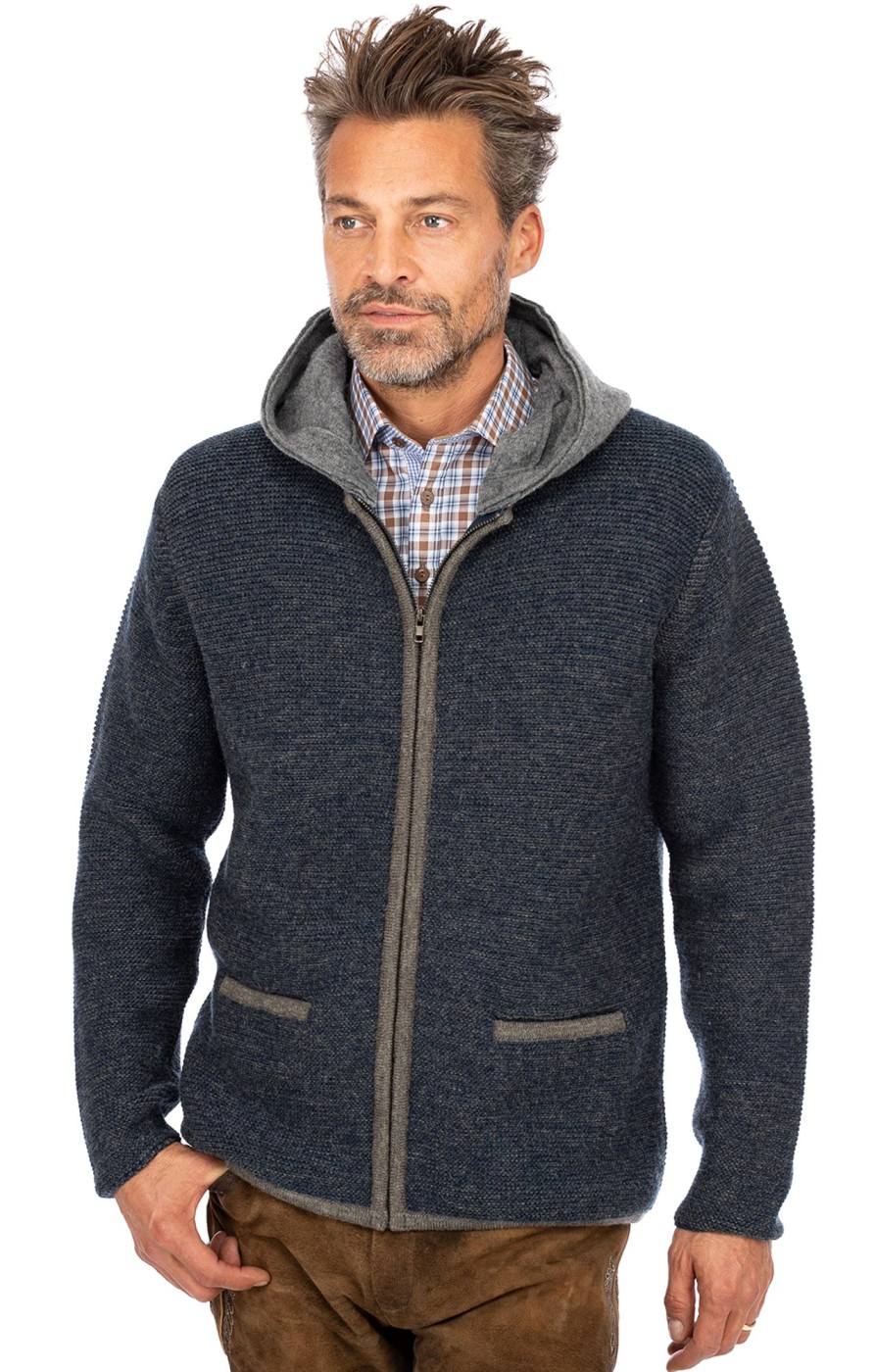 Herren Maddox | Maddox Strickjacke Tristan Indigo