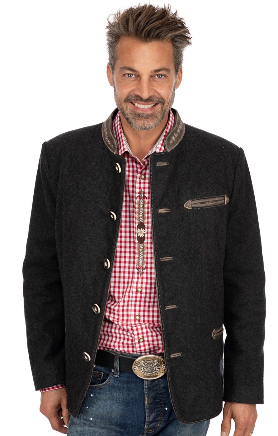 Herren Maddox | Maddox Jacke Manni Wool Grau