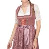 Damen Krüger Dirndl | Kruger Dirndl Mini Dirndl 2Tlg. 50Cm Seline Beere