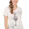 Damen Hangowear | Hangowear T-Shirt Amore Vino Offwhite