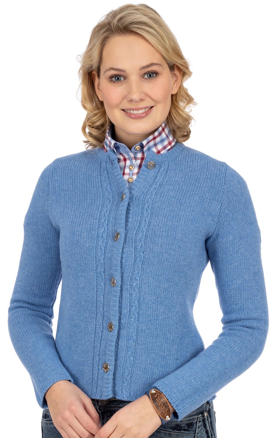 Damen AlpSpur | Alpspur Strickjacke Lisa6 Hellblau