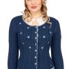 Damen Spieth & Wensky | Spieth & Wensky Strickjacke Anne Jeansblau