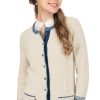 Damen Spieth & Wensky | Spieth & Wensky Strickjacke Bruck Sand Blau