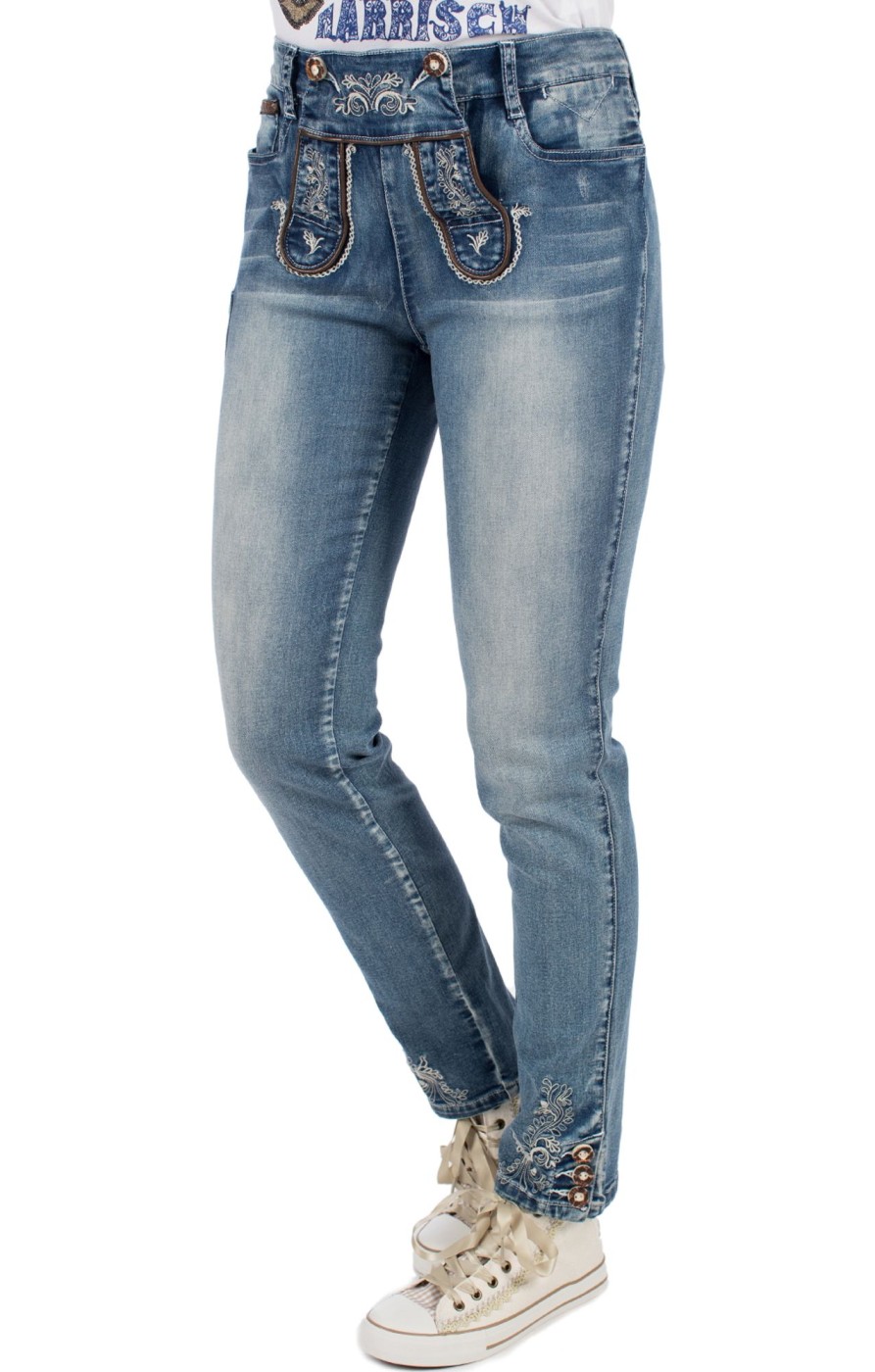 Damen Marjo | Marjo Trachtenjeans K69 Franziska Lang Blau