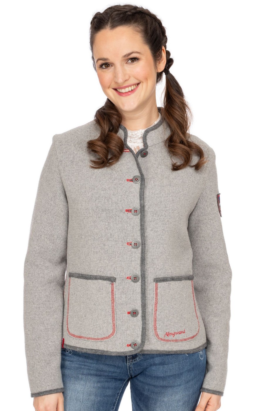 Damen Almgwand | Almgwand Strickjacke Stanskogel Grau