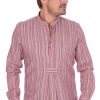 Herren Almsach | Almsach Hemd He952Sk-Co Beere (Slim Fit)