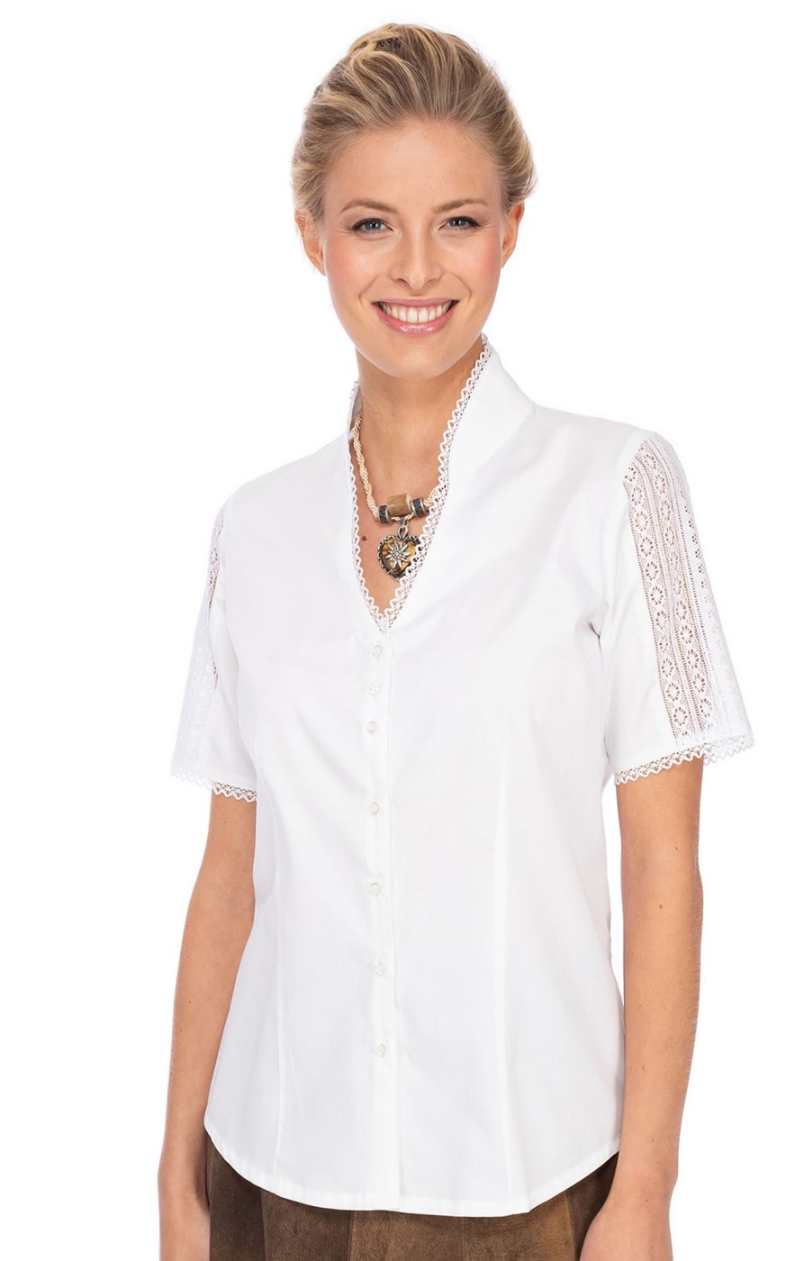 Damen OS-Trachten | Os-Trachten Bluse Jasmin Weis