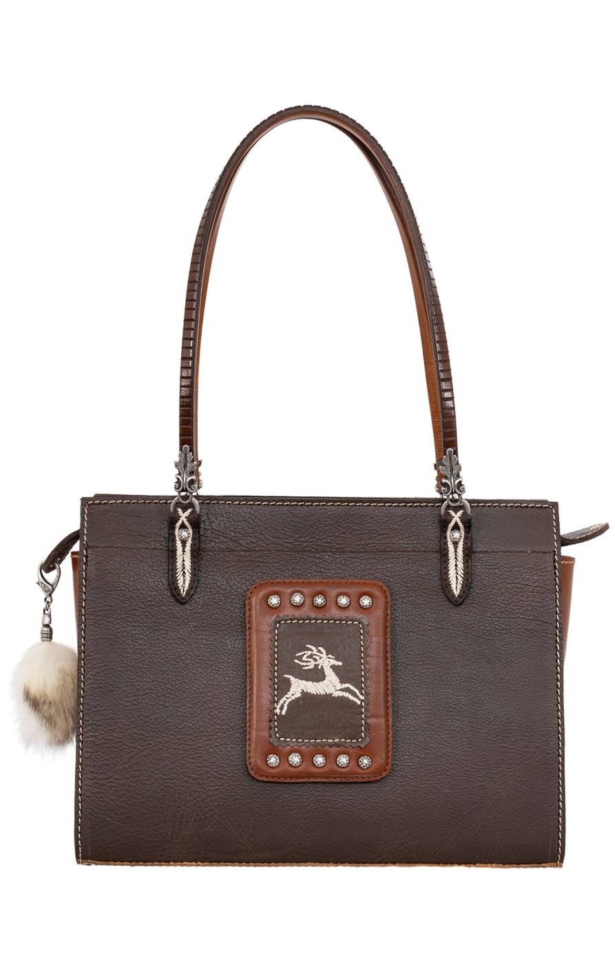 Damen Sima | Sima Tasche 214-2935 Braun Mit Applikationen