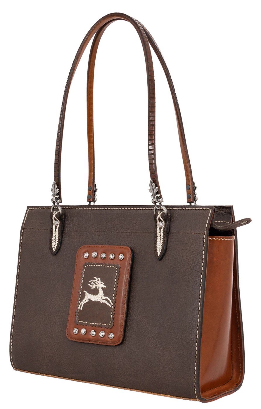 Damen Sima | Sima Tasche 214-2935 Braun Mit Applikationen