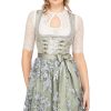 Damen Krüger Dirndl | Kruger Dirndl Midi Dirndl 2Tlg. 60Cm Breanna Hellgrun