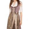 Damen Krüger Dirndl | Kruger Dirndl Midi Dirndl 2Tlg. 75Cm Safina Lila