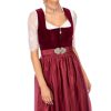 Damen Marjo | Marjo Midi Dirndl 2Tlg. 65Cm Inka Rubinrot