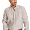 Herren Almsach | Almsach Hemd Stehkragen 175Li Braun (Slim Fit)