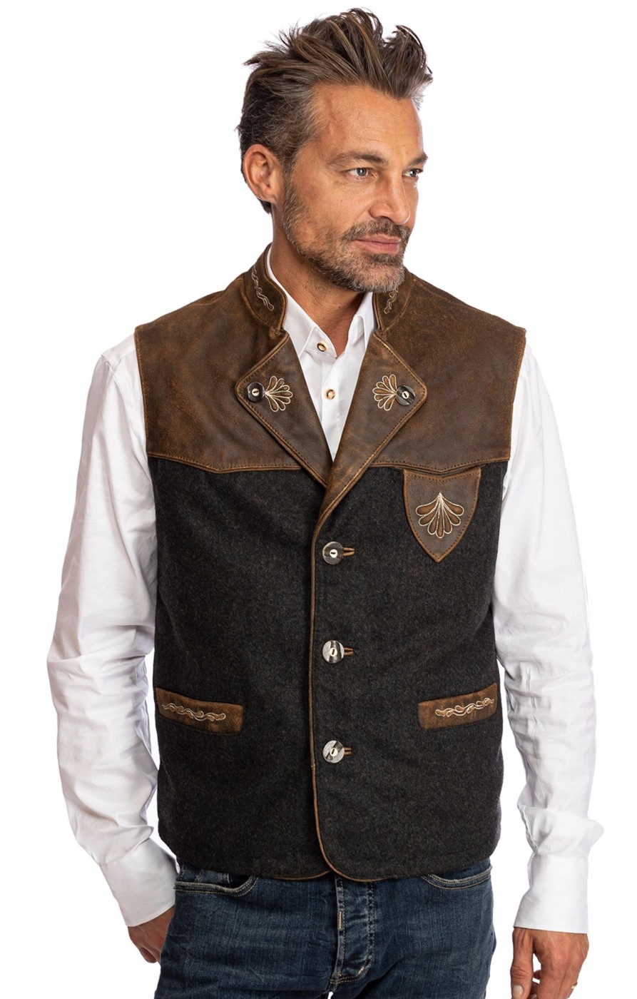 Herren Maddox | Maddox Weste Bernex Wool Moos