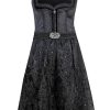 Damen Marjo | Marjo Midi Dirndl 2Tlg. 65Cm Kordula Schwarz