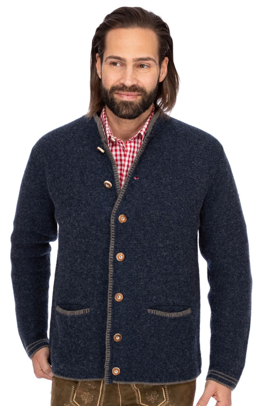 Herren Maddox | Maddox Strickjacke Lautersee Indigo