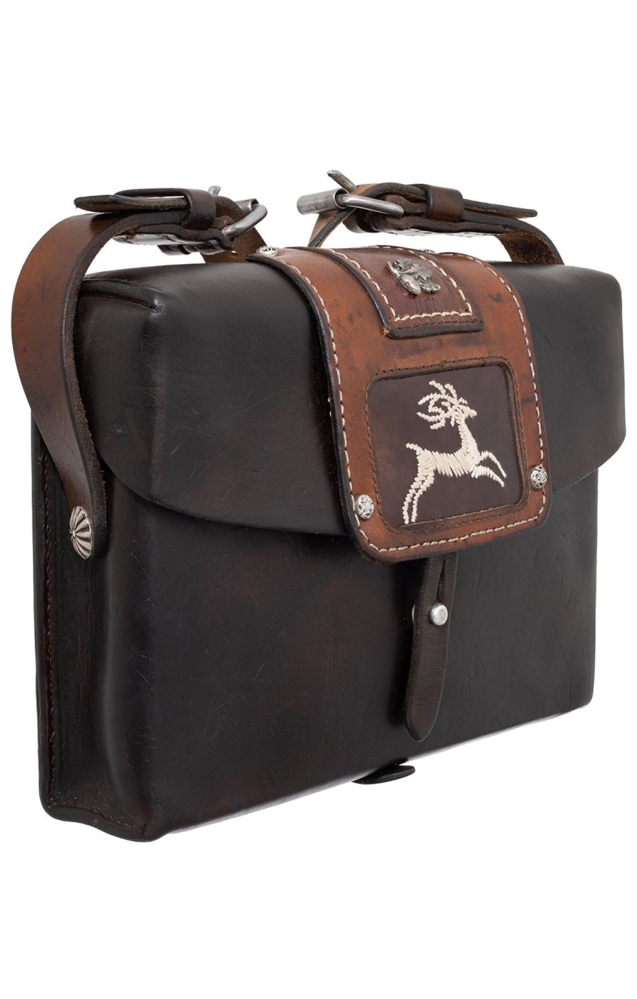 Accessoires Sima | Sima Ledertasche 126-2953 Dunkelbraun