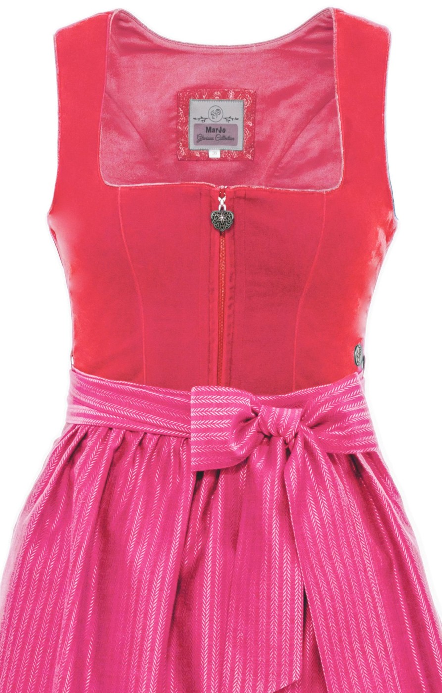 Damen Marjo | Marjo Midi Dirndl 2Tlg. 65Cm Zoey Hot Pink