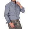 Herren Krüger Dirndl | Kruger Dirndl Lederhose Kurz 961567 Grau Blau