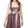 Damen Marjo | Marjo Mini Dirndl 2Tlg. 55Cm Mette Aubergine