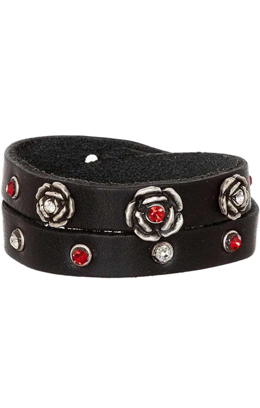 Accessoires Sima | Sima Armband 55104 Nappa Schwarz