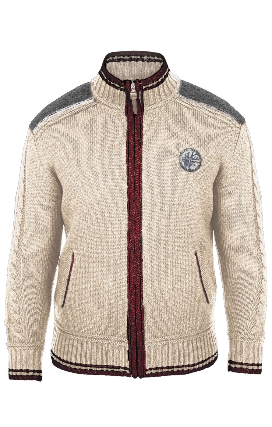 Herren Spieth & Wensky | Spieth & Wensky Strickjacke Betzbach Natur